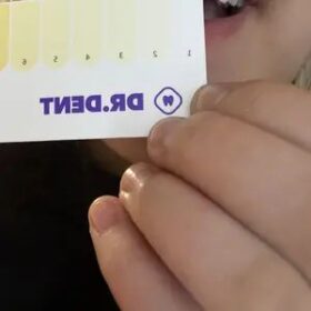 DRDENT Purple Teeth Whitening Strips - 7/21 Whitening Sessions - Safe for Enamel - Non Sensitive Teeth Whitening - Peroxide-Free photo review